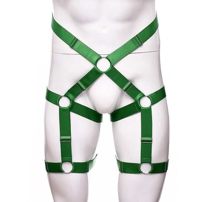 Image of Bamboo such clothing foreign trade wire harness straps elastic adjustable base GAY men’s sex panties NZP0003 - green